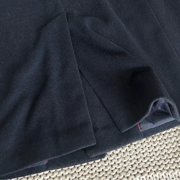 Kenneth Cole Reaction Men's Navy Wool Blend Overcoat Size 40 - Picture 7 of 9